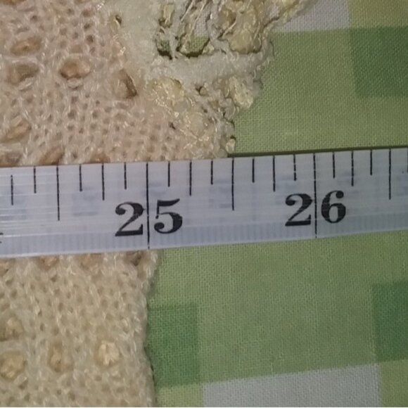 Source Unknown Women's Beautiful Cream Crochet & Victorian Lace Sweater Size XL - Picture 5 of 7